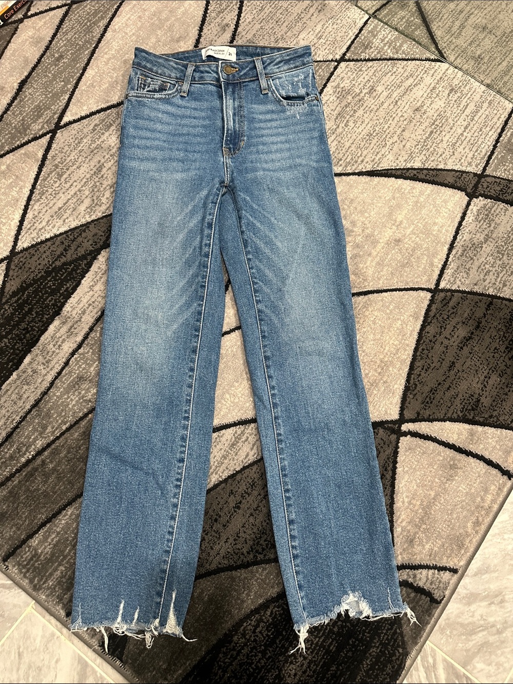 Just Black Women's Straight Leg Jeans in Light Blue Denim